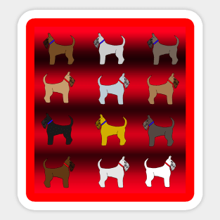 mascotas de rojo Sticker